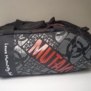 MUTANT duffle bag black red duffel backpack shoulder hand Leave Humanity Behind